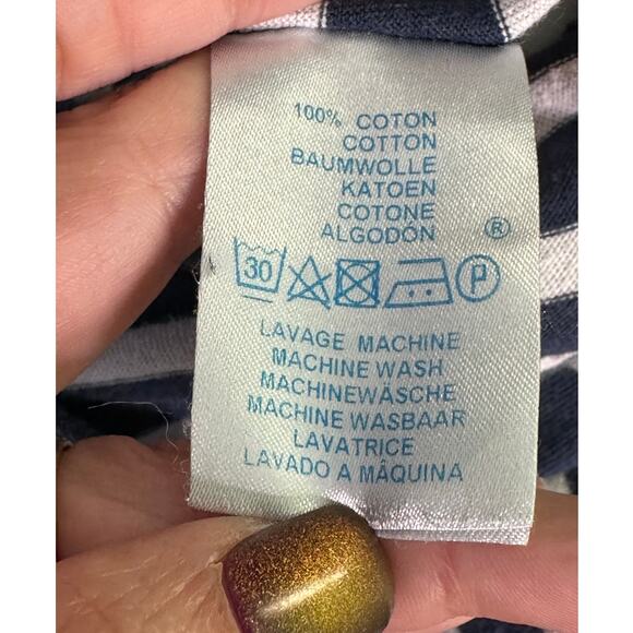 Saint James L'Afeur blue white striped long sleeves top size 4 - Picture 4 of 13